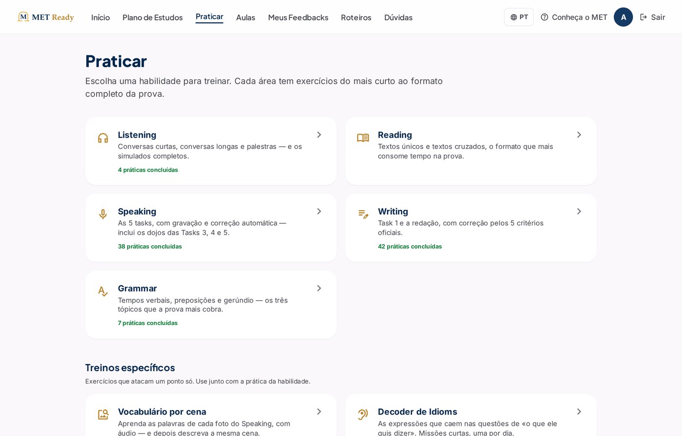 Praticar por habilidade